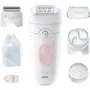 Braun SE5-060 Épilateur Électrique Silk-épil 5 Sans Fil, Technologie MicroGrip, Peau Douce 1 Mois, Utilisation à Sec, Rose