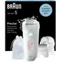 Braun SE5-060 Épilateur Électrique Silk-épil 5 Sans Fil, Technologie MicroGrip, Peau Douce 1 Mois, Utilisation à Sec, Rose
