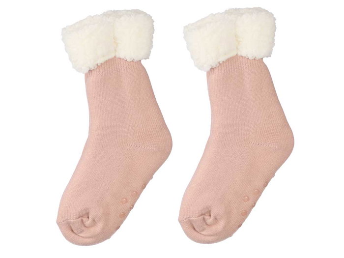 GIFTDECOR Chaussettes Sherpa Enfant Rosa Palo
