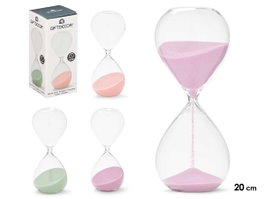 Giftdecor Sablier 20 cm Couleurs Pastel 30 Min Minuteur Décoration Verre (Set de 12)