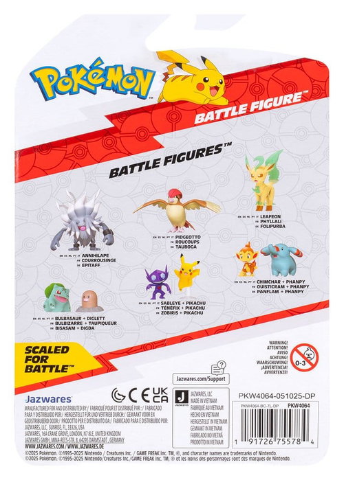 Jazwares Pokémon Battle Figure assortiment (6) figurines ver. 22 Jazwares Pokémon Battle Figure assortiment (6) figurines ver. 22