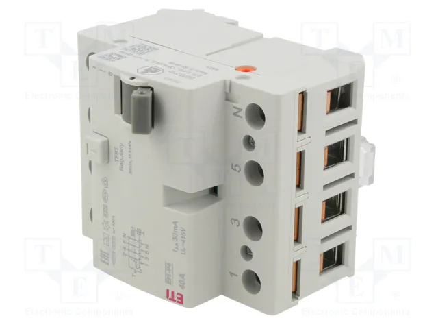 ETI POLAM Interrupteur différentiel EFI 4 pôles 40A 30mA Type A ETI POLAM Interrupteur différentiel EFI 4 pôles 40A 30mA Type A