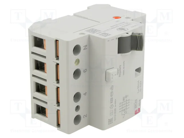 ETI POLAM Interrupteur différentiel EFI 4 pôles 40A 30mA Type A ETI POLAM Interrupteur différentiel EFI 4 pôles 40A 30mA Type A