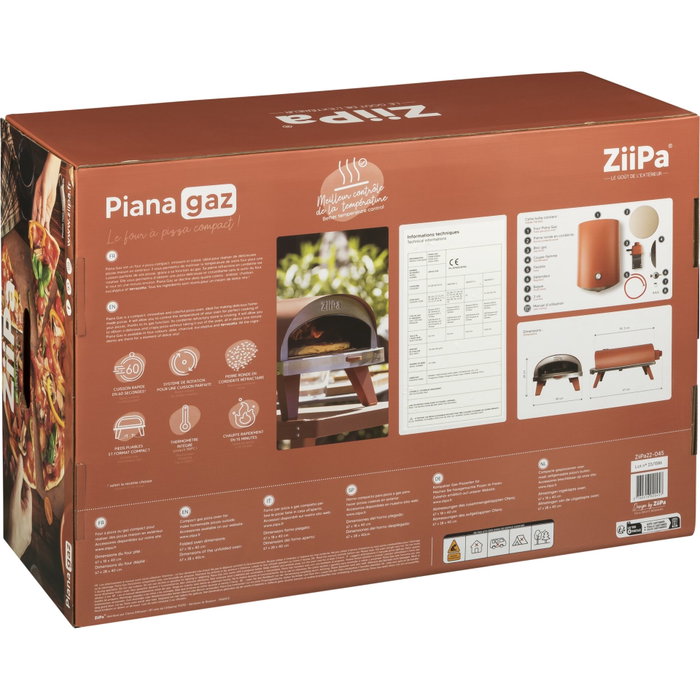 ZiiPa Piana Four à pizza à gaz - Terracotta ZiiPa Piana Four à pizza à gaz - Terracotta