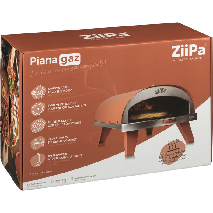 ZiiPa Piana Four à pizza à gaz - Terracotta ZiiPa Piana Four à pizza à gaz - Terracotta
