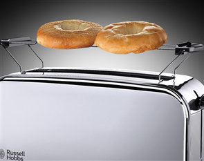 Russell Hobbs Tostador 23510-56 - Tostador à fente allongée avec fonction pain surgelé et panier à miettes amovible