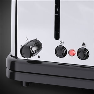 Russell Hobbs Tostador 23510-56 - Tostador à fente allongée avec fonction pain surgelé et panier à miettes amovible