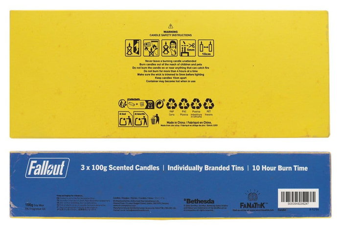 FaNaTtik Fallout pack 3 bougies Vault Dweller's 6 cm