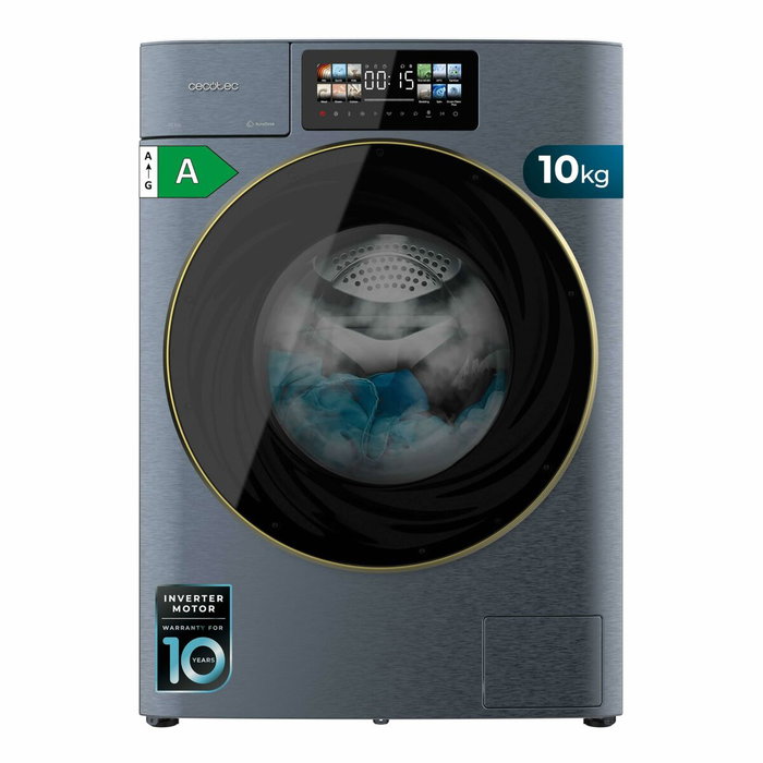 Cecotec Machine à laver 10950 Autodose Inverter 3D Titanium 10 kg 1400 rpm Cecotec Machine à laver 10950 Autodose Inverter 3D Titanium 10 kg 1400 rpm