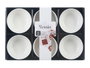 Vessia Set de 6 Bols en Porcelaine Blanche pour Apéritif 9 cm - Capacité 200 ml, 30x20x4.5 cm (Set de 12)
