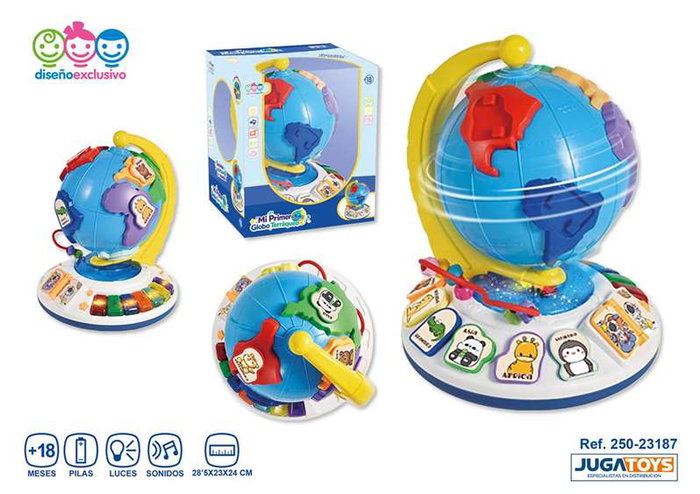 Jugatoys - misprimerosjuguetes Sphère terrestre enfant avec activités Jugatoys - misprimerosjuguetes Sphère terrestre enfant avec activités