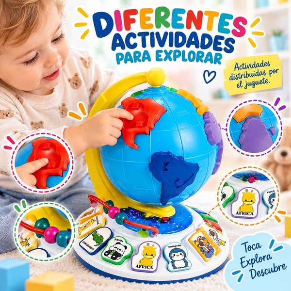 Jugatoys - misprimerosjuguetes Sphère terrestre enfant avec activités Jugatoys - misprimerosjuguetes Sphère terrestre enfant avec activités