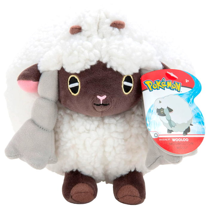 JAZWARES Peluche Pokémon Wooloo 20 cm - Peluche Officielle en Peluche Douce