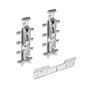 Emuca Kit de ferrures de suspensions invisibles pour meubles hauts Levelup 3 avec plaque, acier, zingué