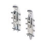 Emuca Kit de ferrures de suspensions invisibles pour meubles hauts Levelup 3 avec plaque, acier, zingué