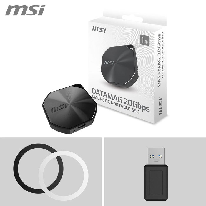 Disque Dur Externe MSI DATAMAG Noir 1 TB SSD