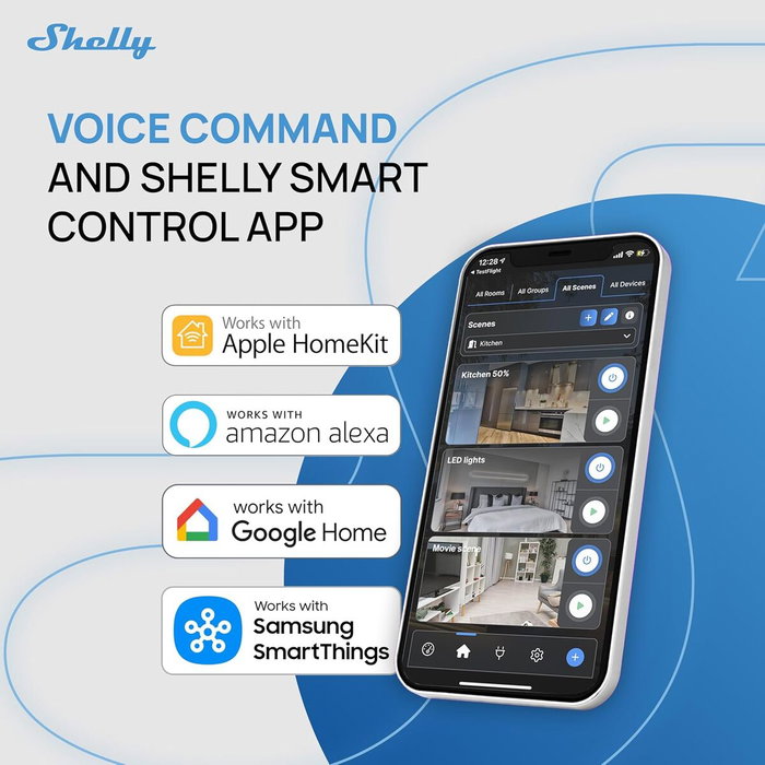Shelly SHELLY 1PM GEN4 Pack de 4 Prises Intelligentes Wi-Fi 230 V 16 A