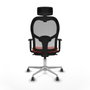 Piqueras y Crespo Chaise de Bureau avec Appui-tête Jorquera 1D086G2 Orange Foncé
