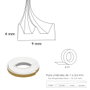 WOLFPACK LINEA PROFESIONAL Joint élastique en forme de E, 6 m x 9 mm, Blanc