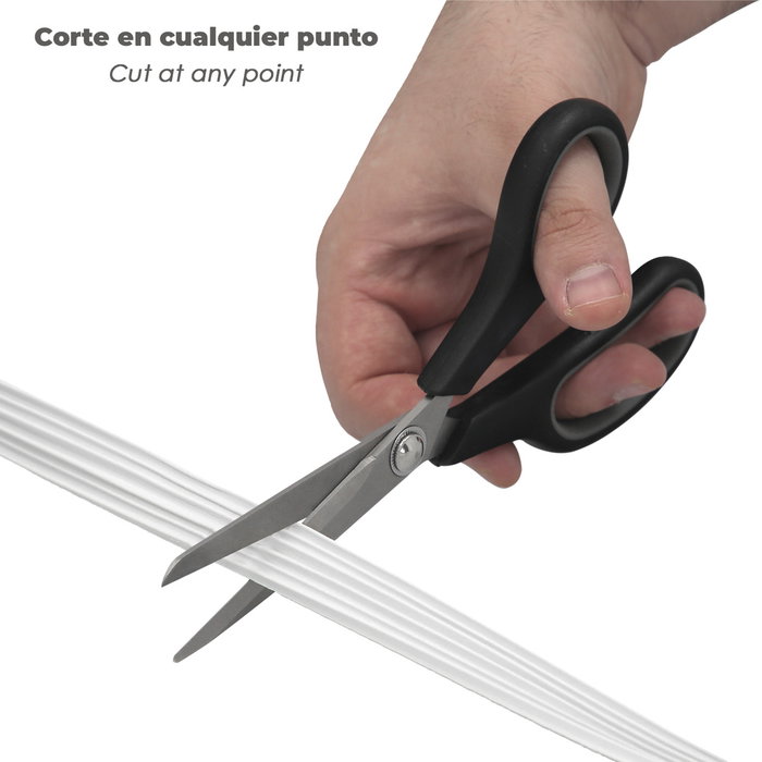 WOLFPACK LINEA PROFESIONAL Joint élastique en forme de E, 6 m x 9 mm, Blanc