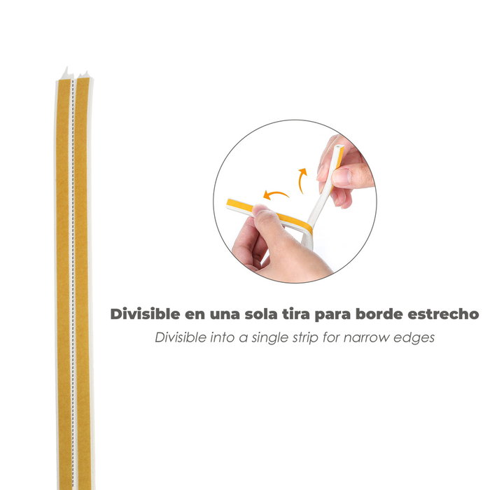 WOLFPACK LINEA PROFESIONAL Joint élastique en forme de E, 6 m x 9 mm, Blanc
