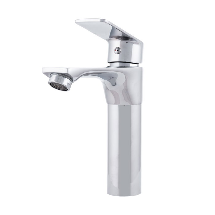 Robinet de lavabo monomando classique en laiton et zinc, finition chromée