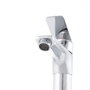 Robinet de lavabo monomando classique en laiton et zinc, finition chromée