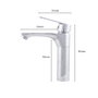 Robinet de lavabo monomando classique en laiton et zinc, finition chromée