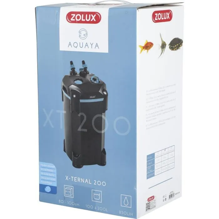 Zolux Xternal 200 Filtre extérieur pour aquarium de 100 à 200 litres - Débit de 850 L/h - 9.3 W