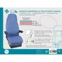 HTC EQUIPEMENT Housse universelle pour siège de camion en tissu jean's 100% coton matelassé - Compatible airbags et ceintures