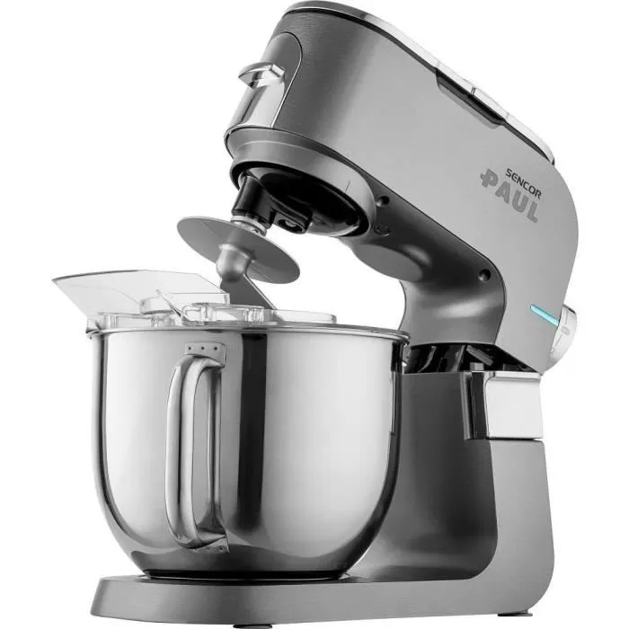 Sencor STM 7900 PAUL 1 - Robot pâtissier 6 L 1500 W, bol inox, pétrisseur, mixeur, fonction Pulse, éclairage LED