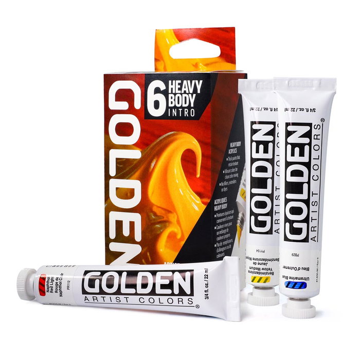 Golden Set d'introduction de couleurs acryliques Heavy Body Golden Set d'introduction de couleurs acryliques Heavy Body