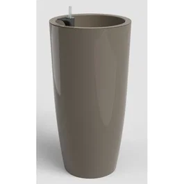Artevasi Santorini SWS 65 BR - Pot de fleurs Taupe Ø33 x H65 cm 43 L - Plastique Intérieur/Extérieur