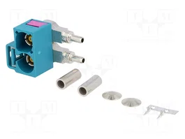 4CARMEDIA Connecteur d'antenne FAKRA RG174 socle angulaire double vert