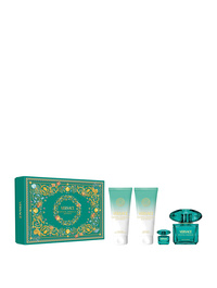Versace Coffret Crystal Emerald: Eau de Parfum 90 ml + Miniature 5 ml + Lotion Corps 100 ml + Gel Douche 100 ml