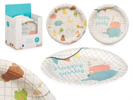 Arte Regal Set de 6 assiettes en papier 22 cm pour enfant motifs assortis (Set de 24)