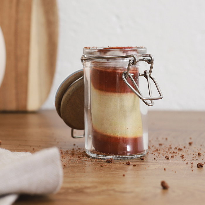 Cook Concept Bocal en verre avec couvercle en acacia 70 ml Cook Concept Bocal en verre avec couvercle en acacia 70 ml