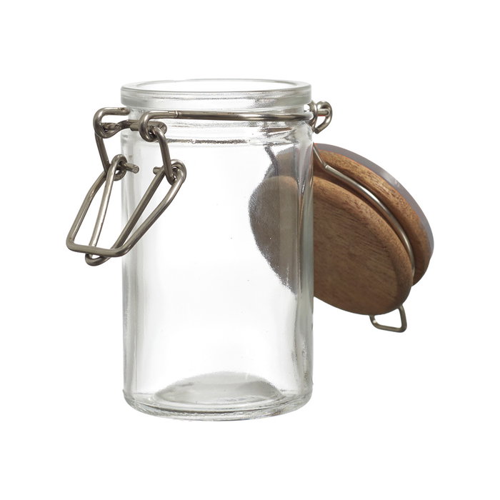 Cook Concept Bocal en verre avec couvercle en acacia 70 ml Cook Concept Bocal en verre avec couvercle en acacia 70 ml