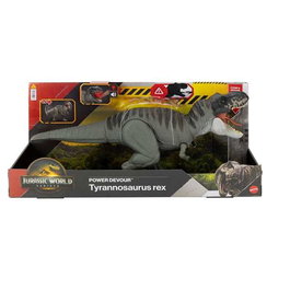 Mattel - Dinosaurio articulado Jurassic World T-Rex Attaque avec Sonido - Figurine Articulée 9x21x12 cm, Fonctionne avec Piles AA, Dès 4 ans