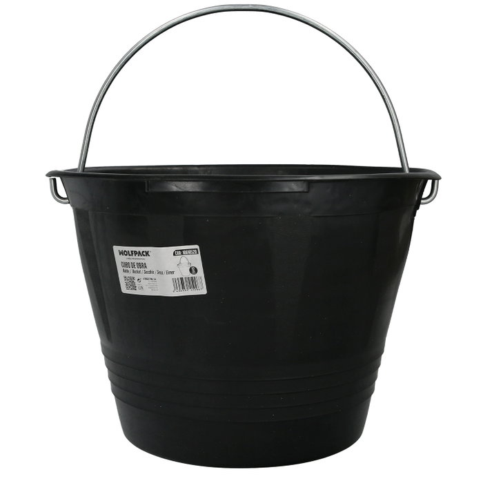 WOLFPACK LINEA PROFESIONAL Seau de chantier en plastique 10 litres noir WOLFPACK LINEA PROFESIONAL Seau de chantier en plastique 10 litres noir