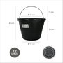 WOLFPACK LINEA PROFESIONAL Seau de chantier en plastique 10 litres noir