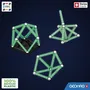 Geomag - Coffret de construction magnétique Glow Recycled 25 pièces, plastique 100% recyclé, structures luminescentes