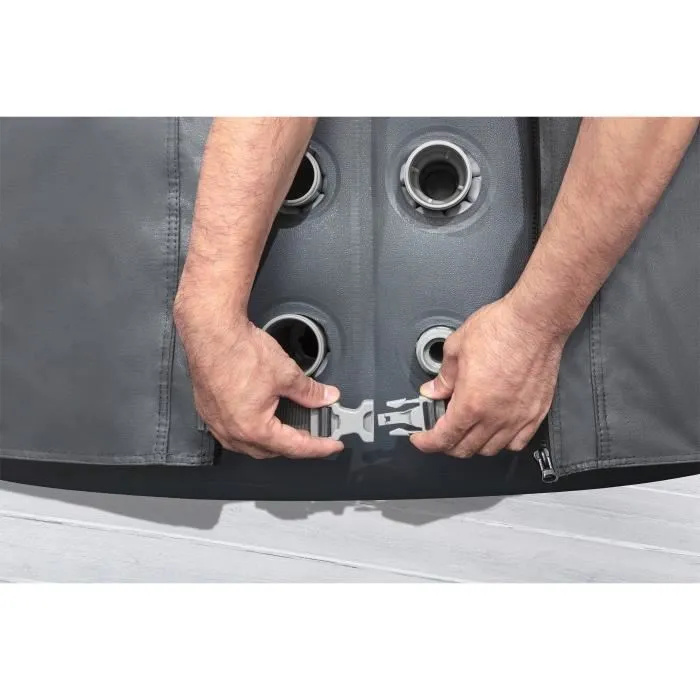 Bestway - Couverture thermique EnergySense pour spa rond 216 x 80 cm, isolation double épaisseur, économique en énergie, matériau imperméable DuraPlus