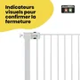Safety 1st Barrière de sécurité enfant Easy Close Extra Tall en métal blanc - Réglable 73-80 cm - Système de fermeture sécurisé SecurTech