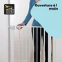 Safety 1st Barrière de sécurité enfant Easy Close Extra Tall en métal blanc - Réglable 73-80 cm - Système de fermeture sécurisé SecurTech