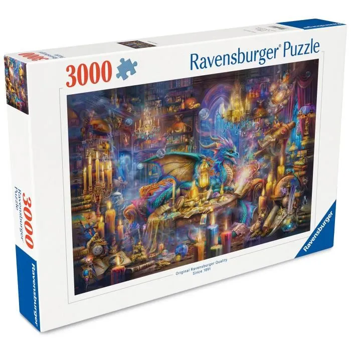 Ravensburger - Puzzle 3000 pièces - La Bibliothèque des Savoirs Enchantés - Pour adultes et passionnés Ravensburger - Puzzle 3000 pièces - La Bibliothèque des Savoirs Enchantés - Pour adultes et passionnés