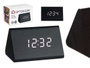 Giftdecor Réveil Numérique Noir 11.7x7.5x8 cm Bois MDF et Plastique PVC (Set de 12)