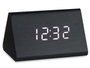 Giftdecor Réveil Numérique Noir 11.7x7.5x8 cm Bois MDF et Plastique PVC (Set de 12)