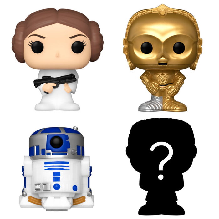FUNKO Blister 4 figurines Bitty POP Star Wars Leia