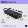 HP Concentrateur USB-C Portable avec Support Vidéo 4K - Hub USB-C Polyvalent